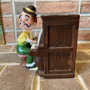 Piano Man Saloon Vintage Figural Planter Container